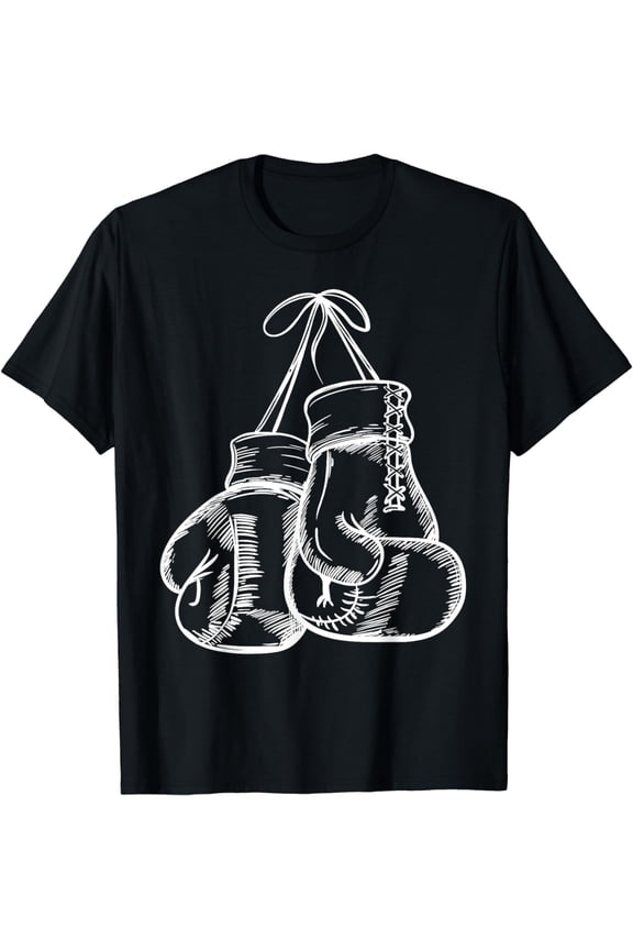 Retro Love White Boxing Gloves Gifts Boxer Gift T-Shirt