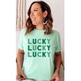 thumbnail image 1 of Retro Lucky Grid Graphic Tee T-Shirt, 1 of 7
