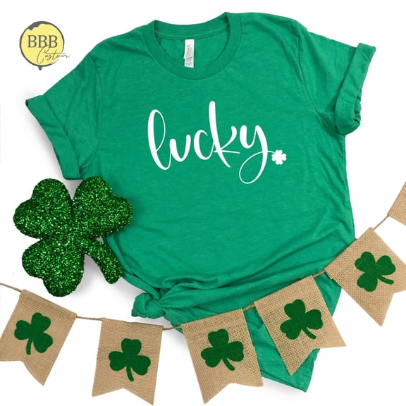 Retro Lucky Shirt: St Patrick'S Day Shamrock Tee Tshirt All Size S-5XL