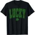 thumbnail image 1 of Retro Lucky St. Patrick's Day Good Luck Charm Lucky Clover T-Shirt, 1 of 3
