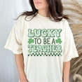 thumbnail image 1 of Retro Lucky Teacher St. Patrick's Day Comfort Colors Shirt, Shamrock St. Patty's Day T-shirt, St. Patrick's Day Graphic Shirt Design (Colors:Ivory; Sizes:4XL;), 1 of 2