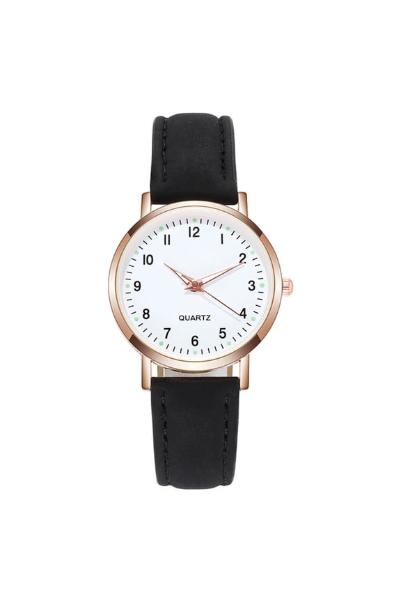 Retro Luminous Watch Female Women's Watch Watch for Elderly Mens Watch Leather Band Mens Digital Large Face Watch Big Numbers Brew for Men Analog Watch for Black