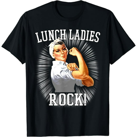 Retro Lunch Ladies Rock Cafeteria Worker Funny Lunch Lady T-Shirt