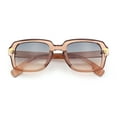 thumbnail image 1 of Retro Luxury Keyhole Hipster Horn Rim Plastic Rectangle Sunglasses Peach - Black Beige, 1 of 8