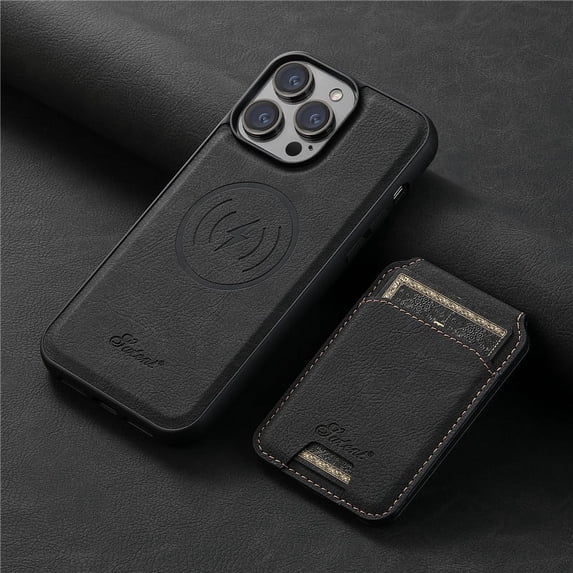 Retro Luxury Magsafe 2 In 1 Detachable Magnetic Leather Case For iPhone 15 14 13 12 Pro Max Plus 15Pro Max Card Holder Pocket Cover