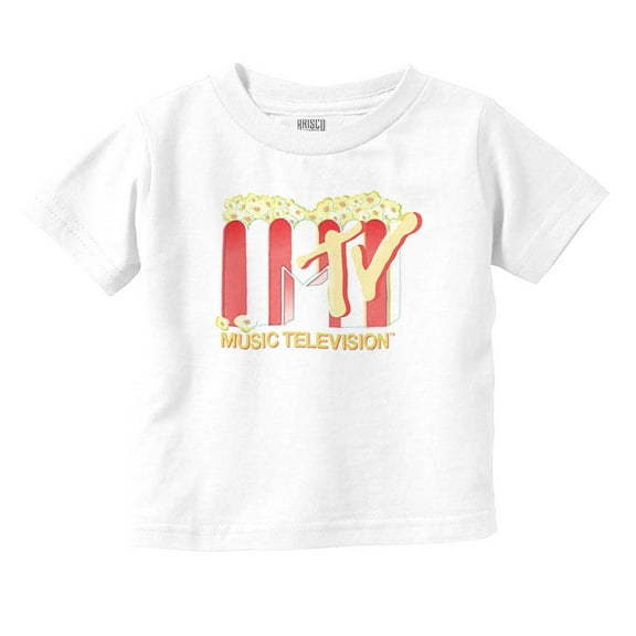 Retro MTV Buttered Popcorn Logo Toddler Boy Girl T Shirt Infant Toddler Brisco Brands 6M