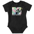thumbnail image 1 of Retro MTV Colorful Blocks Logo Romper Boys or Girls Infant Baby Brisco Brands NB, 1 of 6