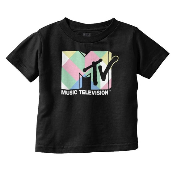 Retro MTV Colorful Blocks Logo Toddler Boy Girl T Shirt Infant Toddler Brisco Brands 6M