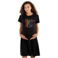 thumbnail image 1 of Retro MTV Colorful Pixel Art Logo Women's Maternity Dress Brisco Brands M, 1 of 3