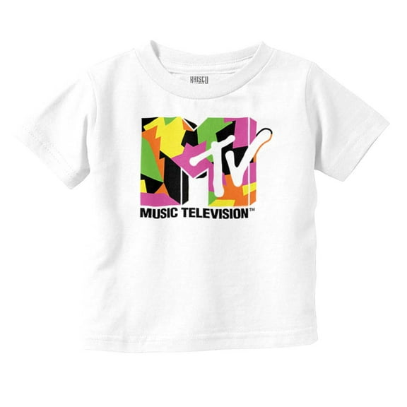 Retro MTV Colorful Shapes Logo Toddler Boy Girl T Shirt Infant Toddler Brisco Brands 6M