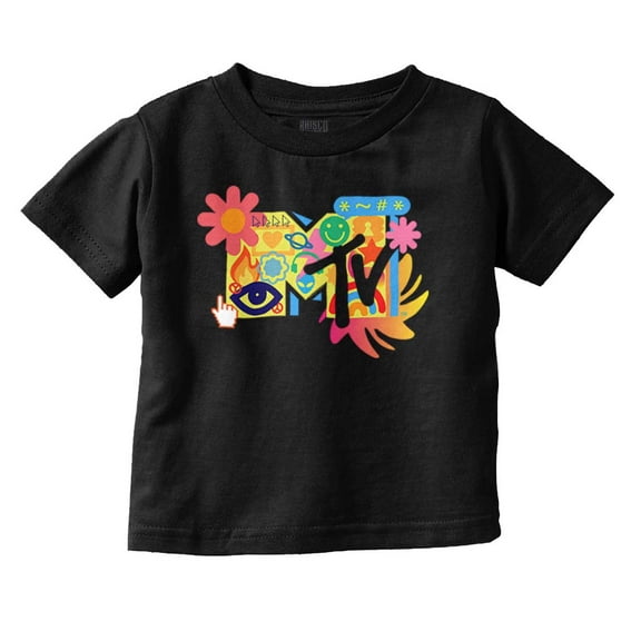 Retro MTV Computer Emoticons Logo Toddler Boy Girl T Shirt Infant Toddler Brisco Brands 6M