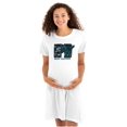 thumbnail image 1 of Retro MTV Distressed Denim Logo Women's Maternity Dress Brisco Brands M, 1 of 3