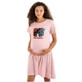 thumbnail image 1 of Retro MTV Distressed Plaid Logo Women's Maternity Dress Brisco Brands M, 1 of 3