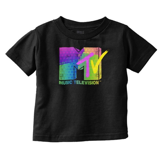 Retro MTV Distressed Stamps Logo Toddler Boy Girl T Shirt Infant Toddler Brisco Brands 6M