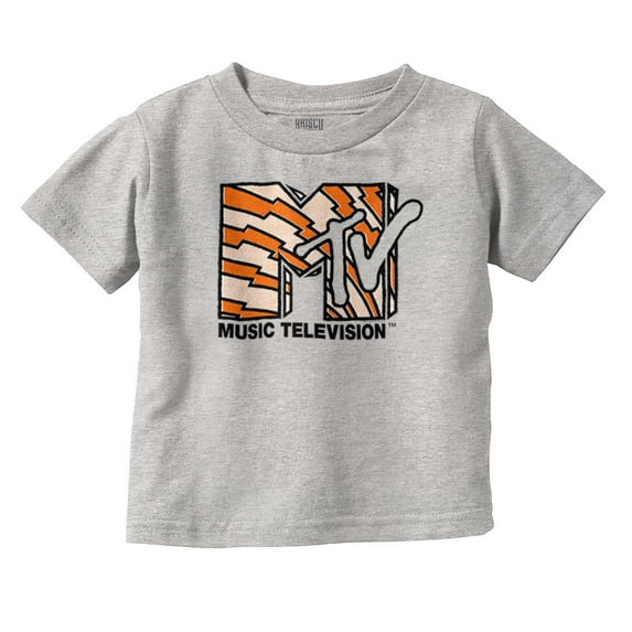 Retro MTV Electric Stripes Logo Toddler Boy Girl T Shirt Infant Toddler Brisco Brands 6M