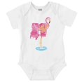 thumbnail image 1 of Retro MTV Fluffy Flamingo Logo Romper Boys or Girls Infant Baby Brisco Brands NB, 1 of 6
