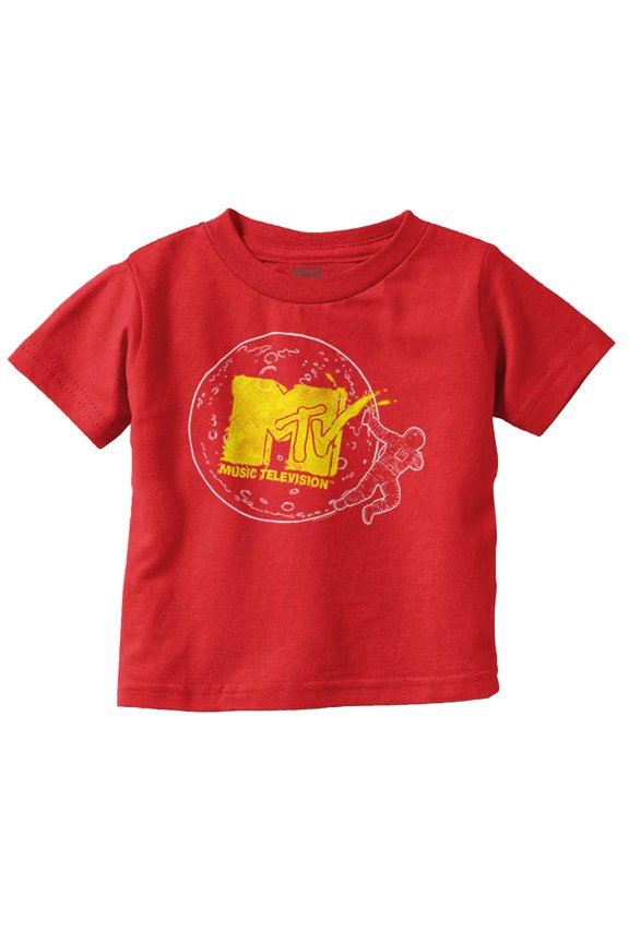 Retro MTV Logo Moon Man Graffiti Toddler Boy Girl T Shirt Infant Toddler Brisco Brands 12M