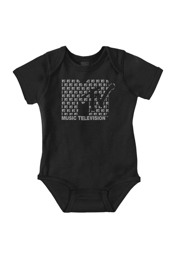Retro MTV Music Television Logo Romper Boys or Girls Infant Baby Brisco Brands 12M