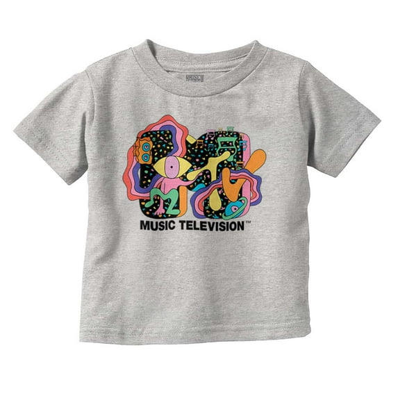 Retro MTV One Eyed Monster Logo Toddler Boy Girl T Shirt Infant Toddler Brisco Brands 6M