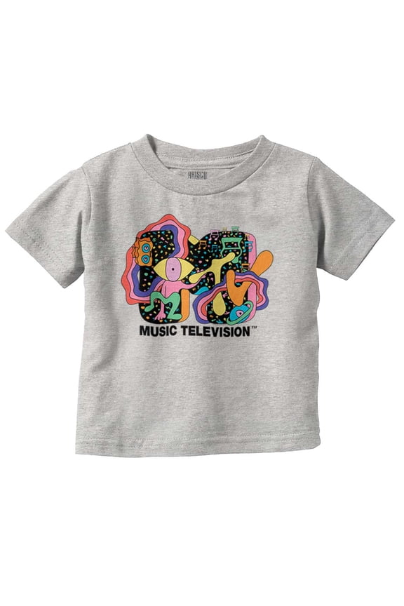 Retro MTV One Eyed Monster Logo Toddler Boy Girl T Shirt Infant Toddler Brisco Brands 6M