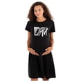 thumbnail image 1 of Retro MTV Stripes Logo Moon Man Women's Maternity Dress Brisco Brands M, 1 of 3