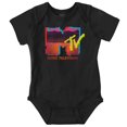 thumbnail image 1 of Retro MTV Vaporwave Landscape Logo Romper Boys or Girls Infant Baby Brisco Brands NB, 1 of 6
