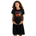 thumbnail image 1 of Retro MTV Vaporwave Landscape Logo Women's Maternity Dress Brisco Brands M, 1 of 3