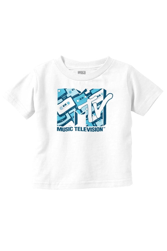 Retro MTV Vintage Cassettes Logo Toddler Boy Girl T Shirt Infant Toddler Brisco Brands 12M