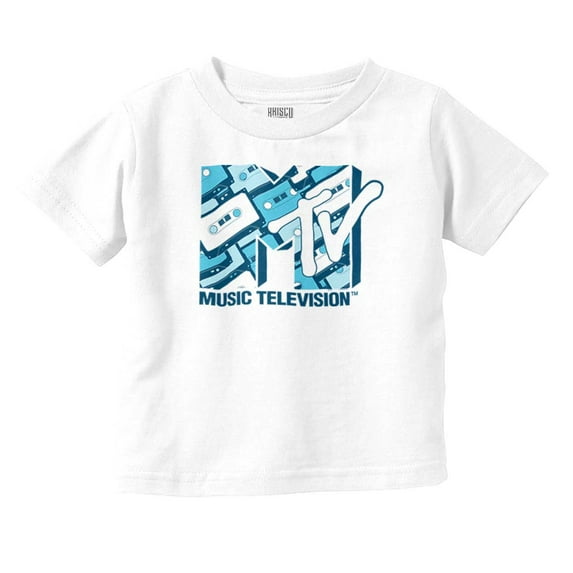Retro MTV Vintage Cassettes Logo Toddler Boy Girl T Shirt Infant Toddler Brisco Brands 6M