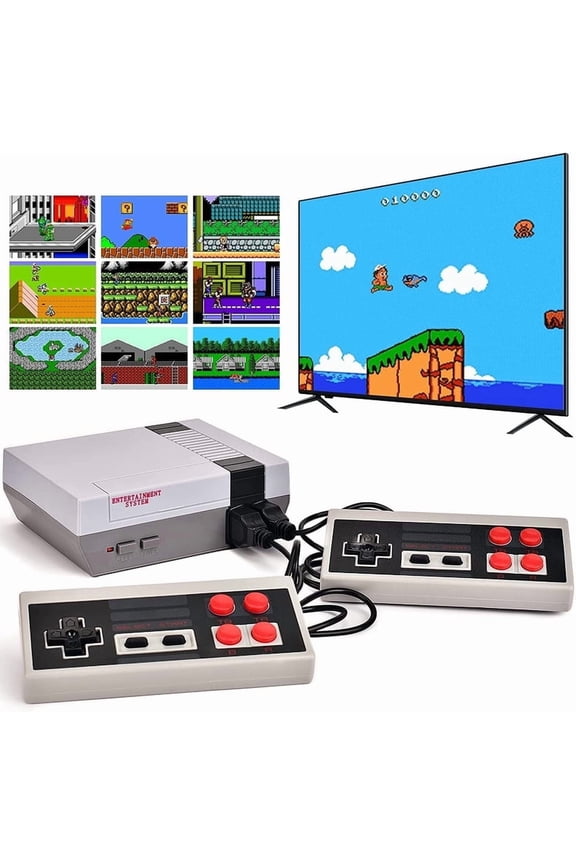 Retro Machine with 620 Built-in Classic, 8-Bit Video System for Adults and Kids, Includes 2 Controllers - Rediscover the Joy of Retro Toys