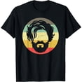 thumbnail image 1 of Retro Macho Beard - Vintage Men Full Beard T-Shirt, 1 of 4