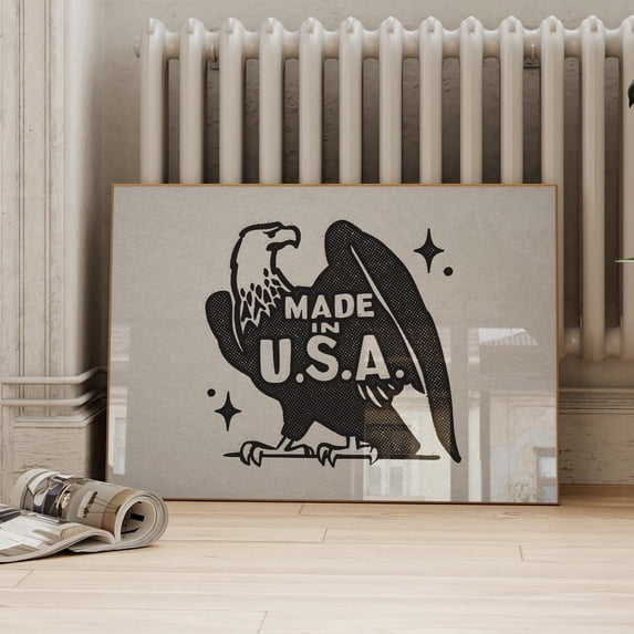 Retro Made In USA 4th Of July Eagle American Independence Day Neutral ...