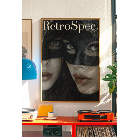 Retro Magazine Cover Wall Art Woman Home Decor Unframed Paper Print