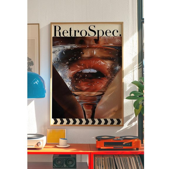 Retro Magazine Cover Wall Art Woman Home Decor Unframed Paper Print