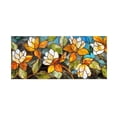 thumbnail image 1 of Retro Magnolia Flowers Window Privacy Film, Acrylic puzzle Effect Static Cling Decorative Window Sticker, Living Room Sun Blocking And Privacy Protection Removable Cling Film, 1 of 5