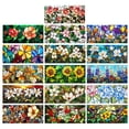 thumbnail image 1 of Retro Magnolia Static Cling Window Privacy Film, Removable Sun Blocking Stained Glass Decal,Floral Rainbow Decoration for Living Room Bathroom Kitchen, Adds Privacy & UV Protection (16.93x39.37 Inch), 1 of 3