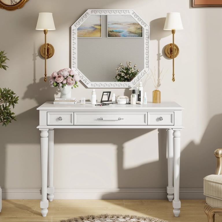 retro style dressing table Cherry Solid Wood Retro Style Vanity Table. 31.517.731.7 inch / 804580.5 cm / Cherry Color / dressing table glass top