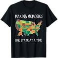 thumbnail image 1 of Retro Making Memories One State At A Time USA Map T-Shirt Travel Road Trip Adventure Tee for Men and Women Patriotic United States Vacation Apparel Casual Short Sleeve Graphic Top, 1 of 6