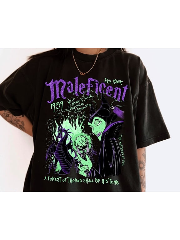 Retro Maleficent Graffiti T-Shirt, Sleeping Beauty Villains Shirt, World, 2024 Trip, Birthday Gift, Disney Witch