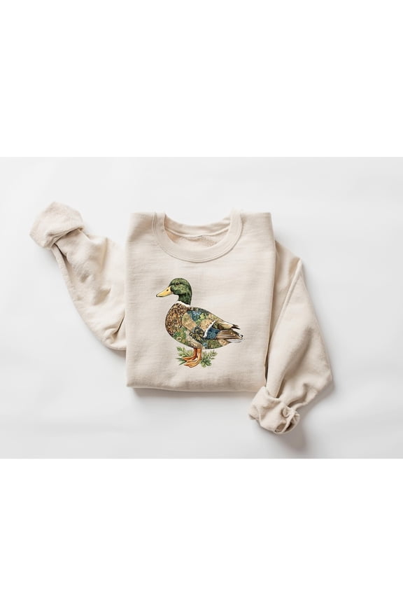 Retro Mallard Ducks Fall Sweatshirt, Vintage 90s Waterfowl Pullover, Cute Fall Duck Clothing, Cozy Animal Lover Top