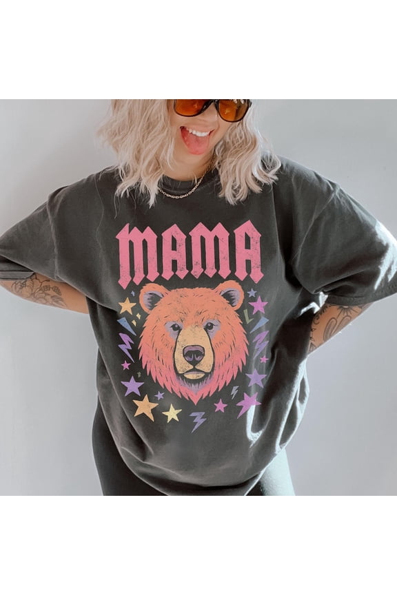 Retro Mama Bear Cool Mom New Mommy Gift Shirt