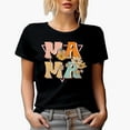 thumbnail image 1 of Retro Mama, Flowers Art Mother's Day Merch Gift, Black T-Shirt, XL, 1 of 5