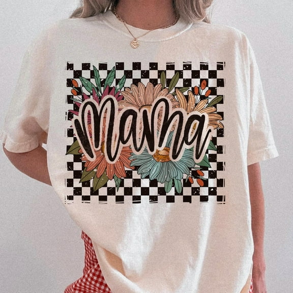 Retro Mama Shirt, Floral Mama T-Shirt, Mother’s Day Gift Tee, Vintage Mom Graphic Shirt, Cute and Trendy Mama Apparel for Moms