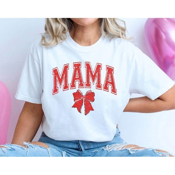 Retro Mama Valentines Day Shirt: Coquette Mom Tee