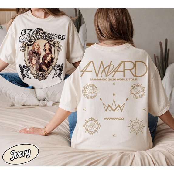 Retro Mamamoo T-shirt, Mamamoo 4Ward 2026 World Tour Shirt,Natural Color,Size 3XL
