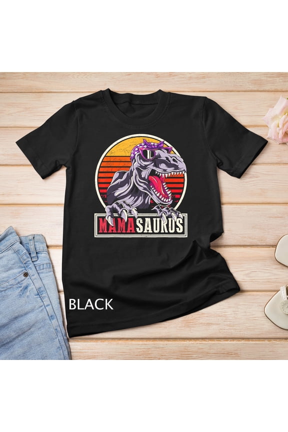 Retro Mamasaurus T Rex Dinosaur Mama Saurus Mother T-Shirt