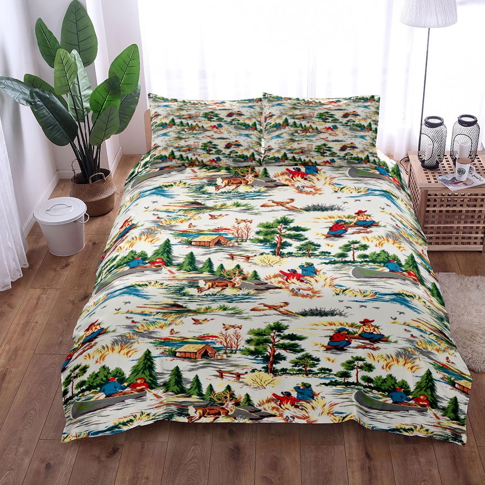 Retro Mamou Wild Hunting Duvet Cover Set King Double Full Twin Single
