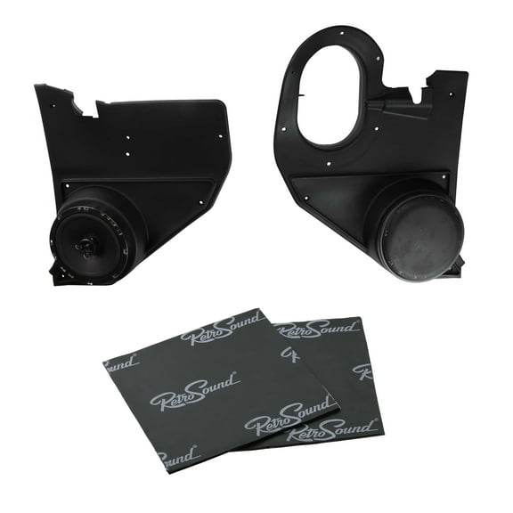 Retro Manufacturing Kick Panels with Deluxe Speakers and Sound Dampening KPC597385-652-M