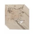 thumbnail image 1 of Retro Map Cloth Napkins Set of 6 Reusable Dinner Napkins, Middle Century Mountain Landscape Vintage Art Cocktail Napkin Washable Table Napkins for Wedding/Holiday Party/Baby Shower 20"x20", 1 of 7
