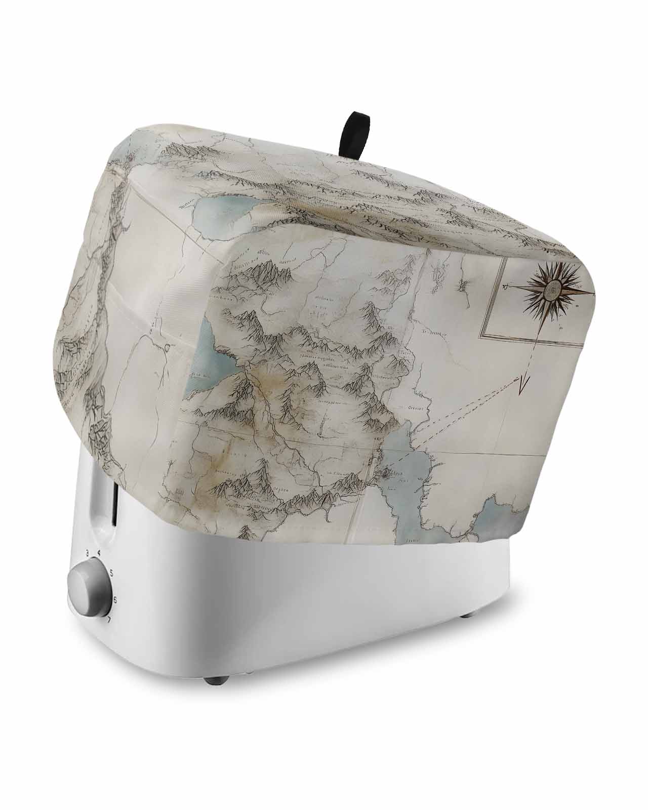 Retro Map Small Toaster Cover 2 Slice, Kitchen Appliance Covers, Middle ...